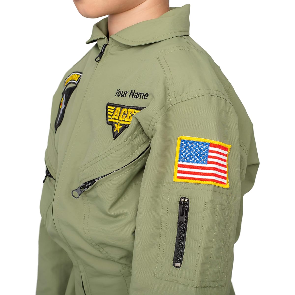 Air Force Pilot Halloween Costume Jumpsuit Set for Kids