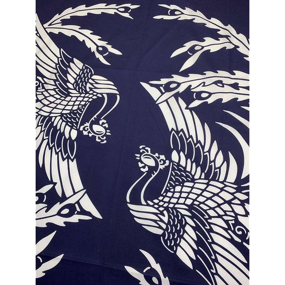 Large cotton furoshiki phoenix picture 103cm wide to 200cm wide 4 sizes (approximately 200cm square)