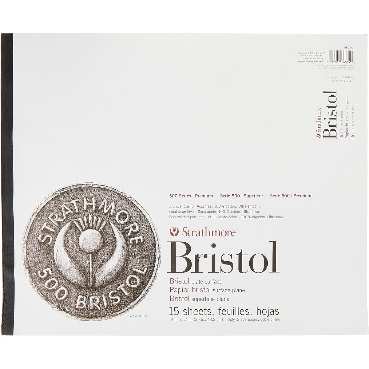 Strath 580 Bristol 2ply Plate 14x17 Pad by Strathmore