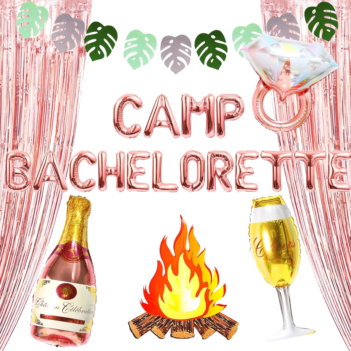 Camping Bach Balloons Camping Bach Party Decorations 15pcs