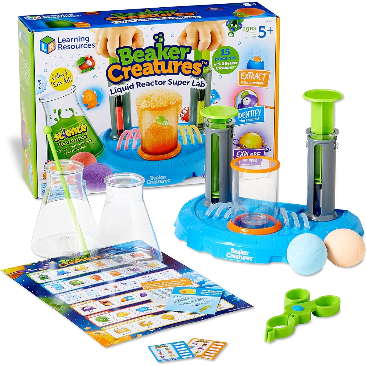 Learning Resources Beaker Creatures Liquid Reactor Super Lab, Homeschool, STEM, Science Exploration Toy, Ages 5+