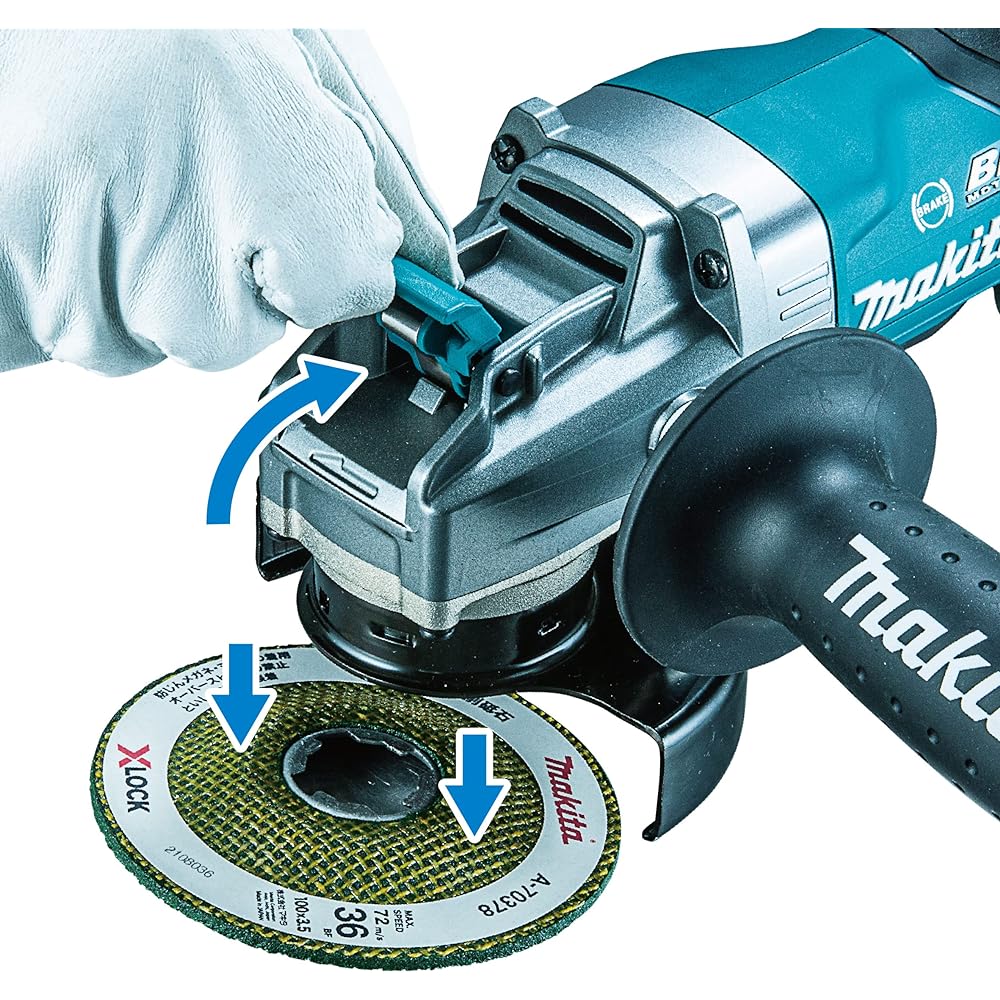 Makita 100mm Rechargeable Disc Grinder 40Vmax Battery/Charger/Case Sold Separately GA045GZ
