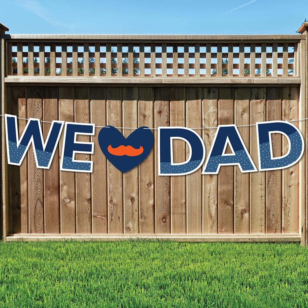 Big Dot of Happiness Happy Father's Day - L We Love Dad Party Decorations - We Love Dad - Outdoor Letter Banner