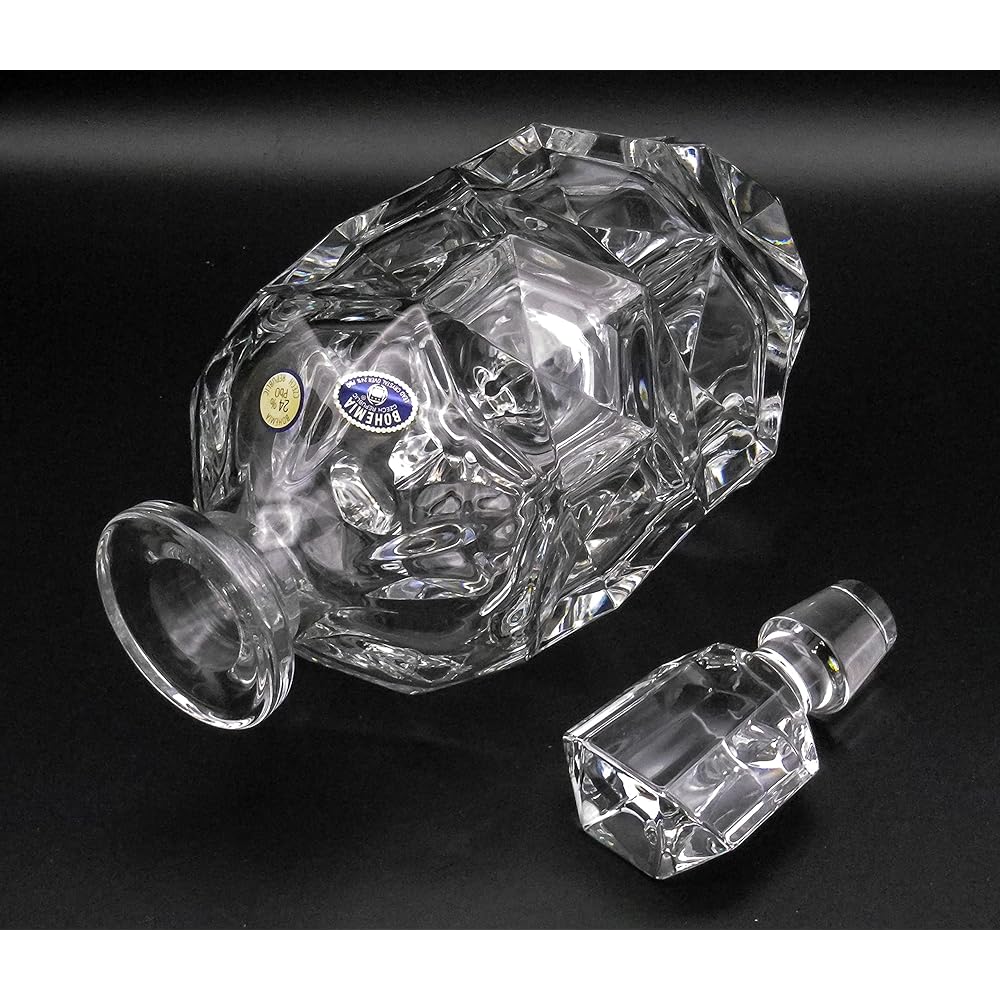 Bohemian glass crystal decanter "Luna"