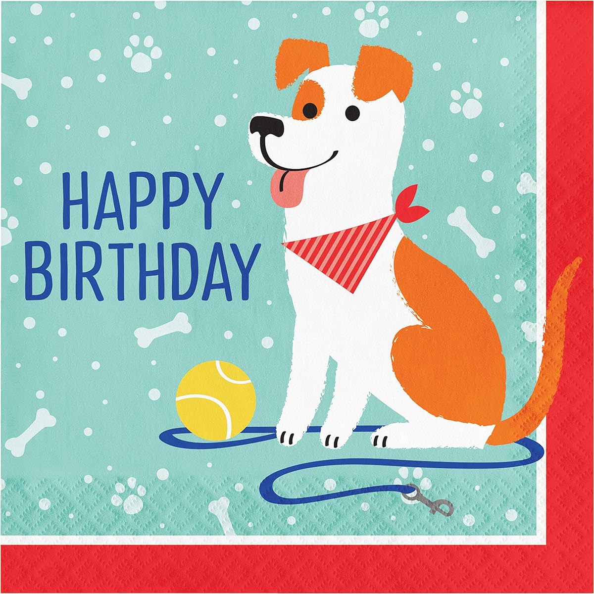 Dog party birthday napkins 48 pieces