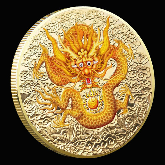 Ancient Chinese Lucky Dragon Ticket Scratcher Tool Challenge Coin Lucky Charm