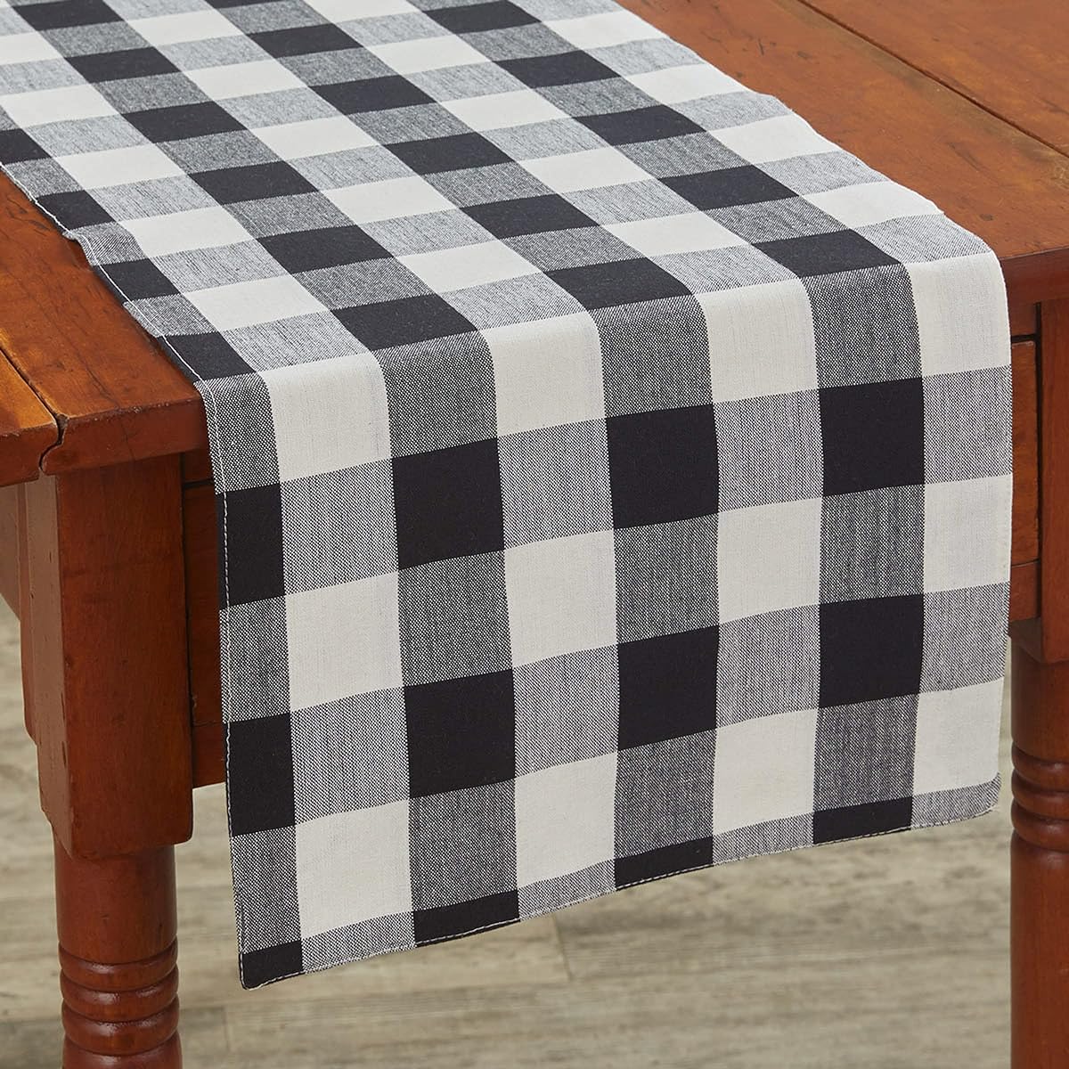 Park Designs Buffalo Check Table Runner Black & Cream
