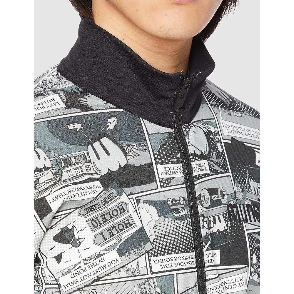 [Munsingwear] Jacket [ENVOY] Sweat Absorbent Quick Drying Stretch M-Boy Comic Pattern Mesh Outerwear Golf MEMVJL50 Men's