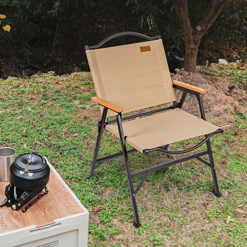 LACAL Outdoor Chair Camping Chair Lightweight Folding Chair Compact Portable Camping Chair Load Capacity 150kg