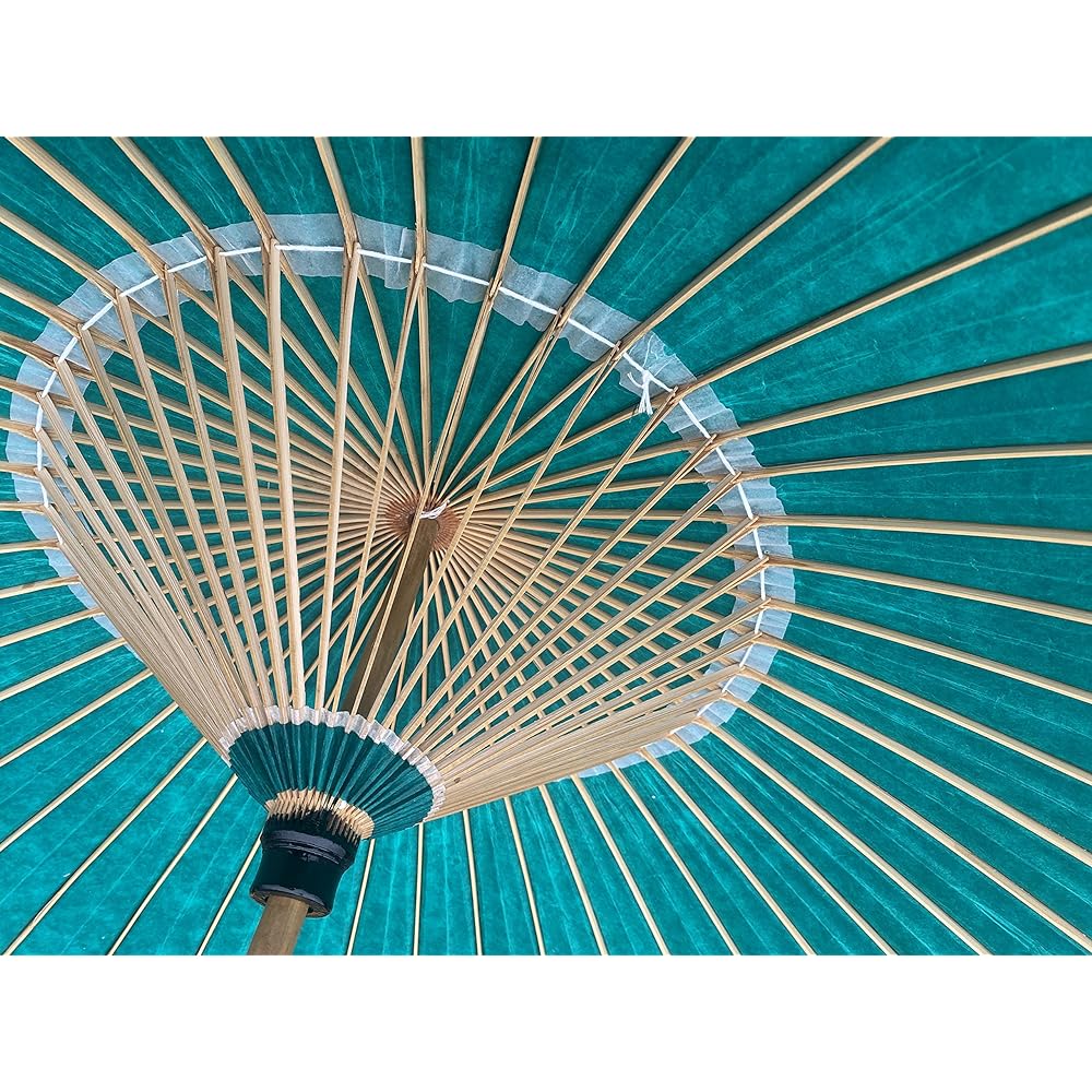 Yamamoto Bamboo Craftsman (YAMAMOTOTAKIZAYIKUYA) Hannari Waterproof Japanese Umbrella Umbrella Made in Japan Vinyl Coating (Green)