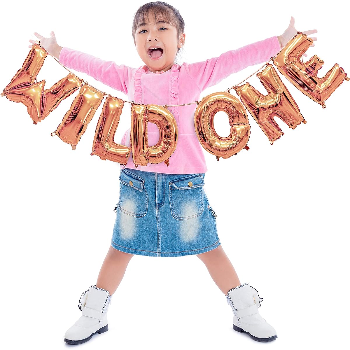 Treasures Gifts First Birthday Wild One Letter Balloon Banner Garland Wild One GENRVPNK-SET