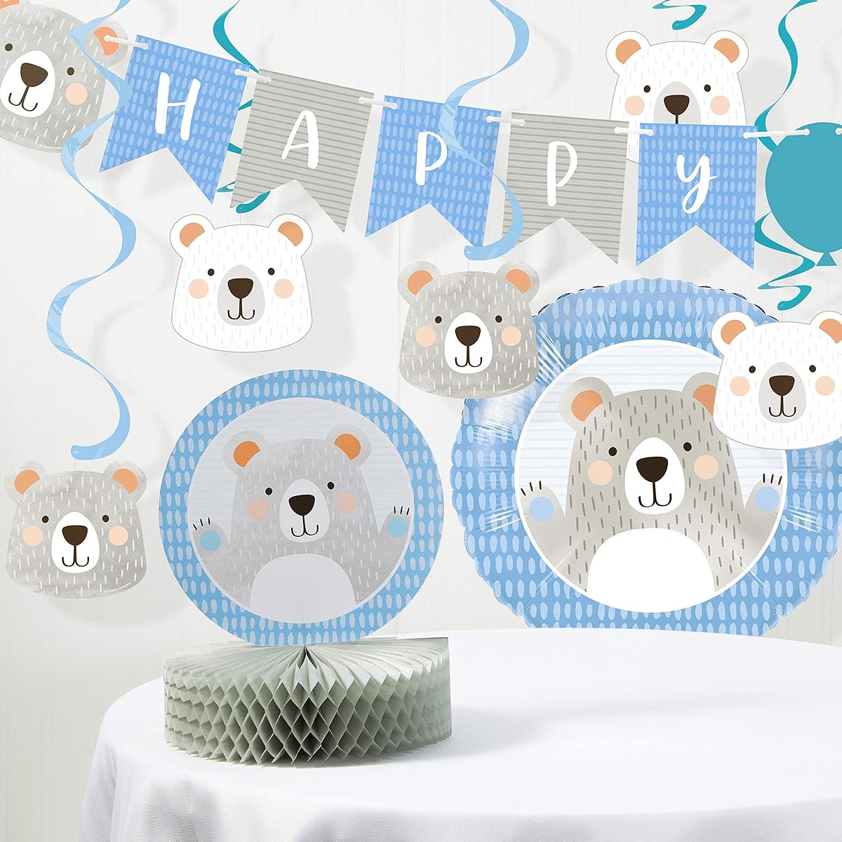 Bear Party Birthday Decoration Kit