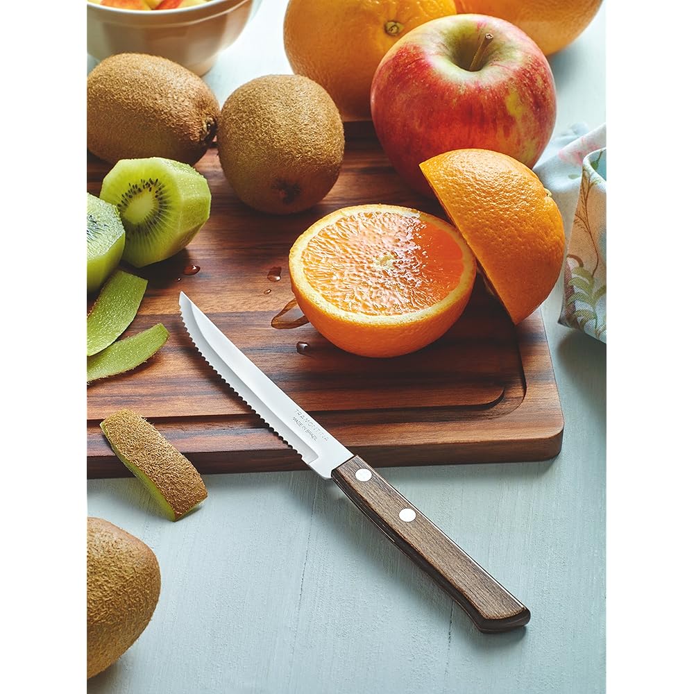 Tramontina Wooden Knife Cutlery Knife Polywood Set of 4 Red Dishwasher Safe Made in Brazil 21199/781 TRAMONTINA