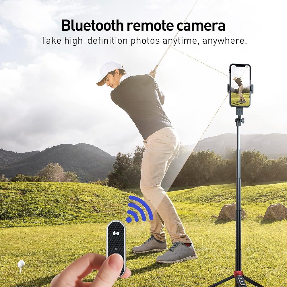 EUG-PRODUCTS Golf Practice Equipment, Swing Photography Equipment, Smartphone Stand, Golf Training Equipment, Photography Practice Swing Holder, Selfie Putting Training Aid, Compatible with Alignment Stick, Indoor Golf Form Correction, Smartphone Video C