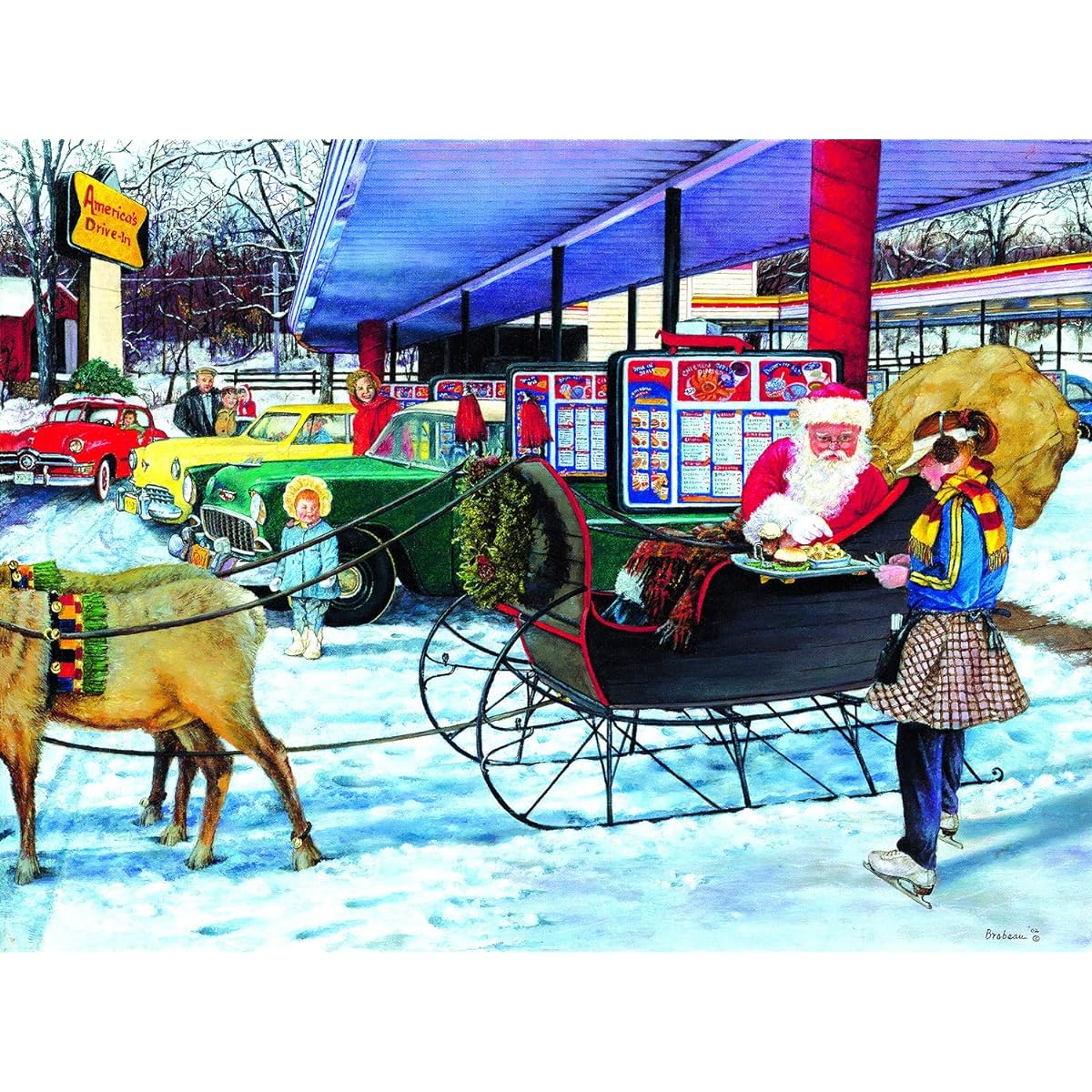 Sunsout 2019 Pitstop 1000 Piece Food and Drink Jigsaw Puzzle by Artist Susan Bravo