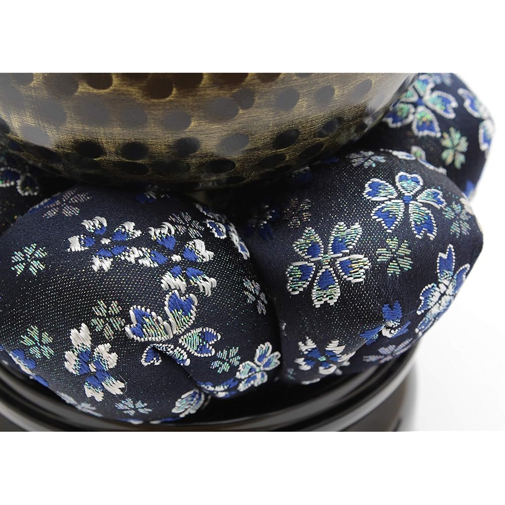 Deep tone Ready to use Rin set Rin diameter 10.5cm 3.5 dimensions Navy Tanaka Butsudan store Buddhist altar accessories