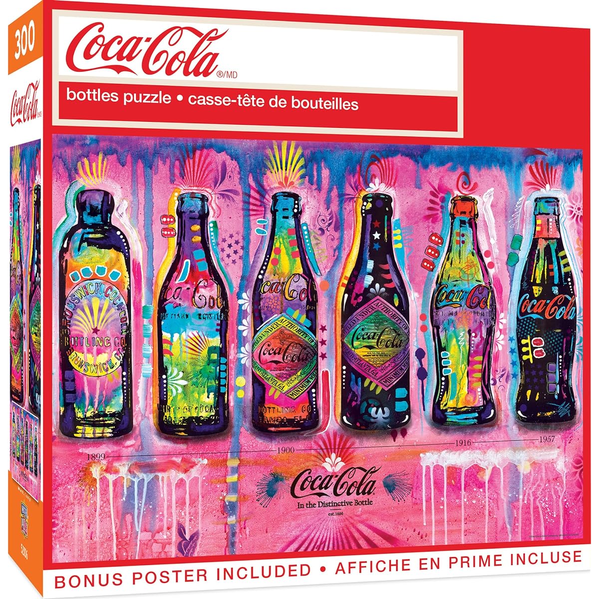 MasterPieces 300 Piece EZ Grip Jigsaw Puzzle - Coca-Cola Bottle - 18"x24"