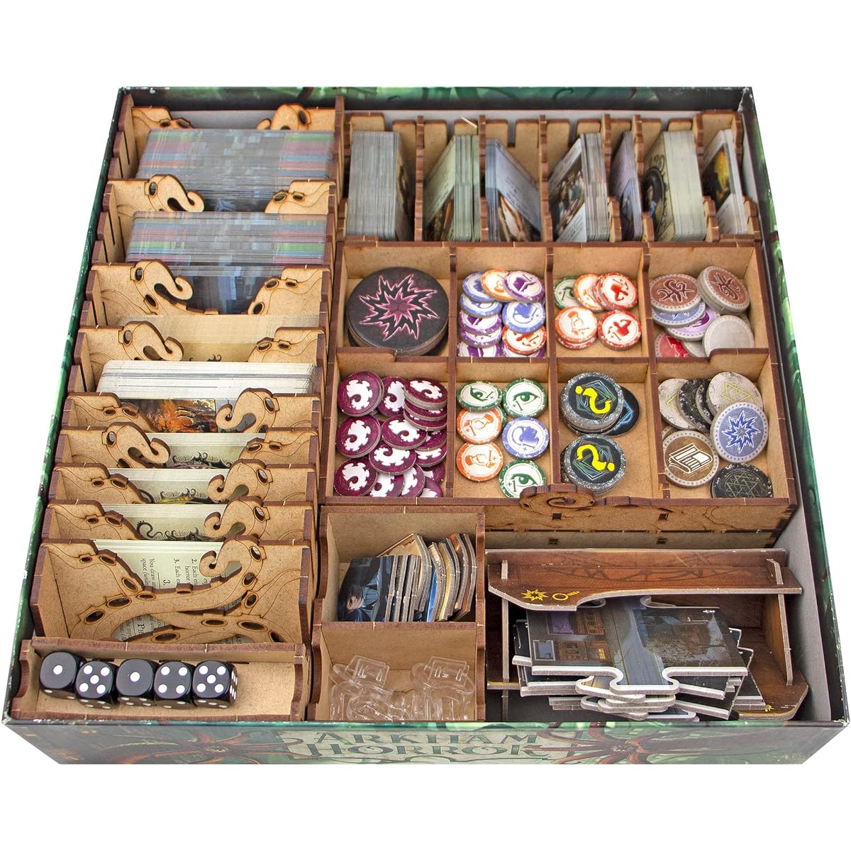 TowerRex Board Game Organizer Arkham Horror 3rd Edition Board Game Box Arkham Horror 3rd Edition Board Game Storage Insert Accessory for Base Game Only