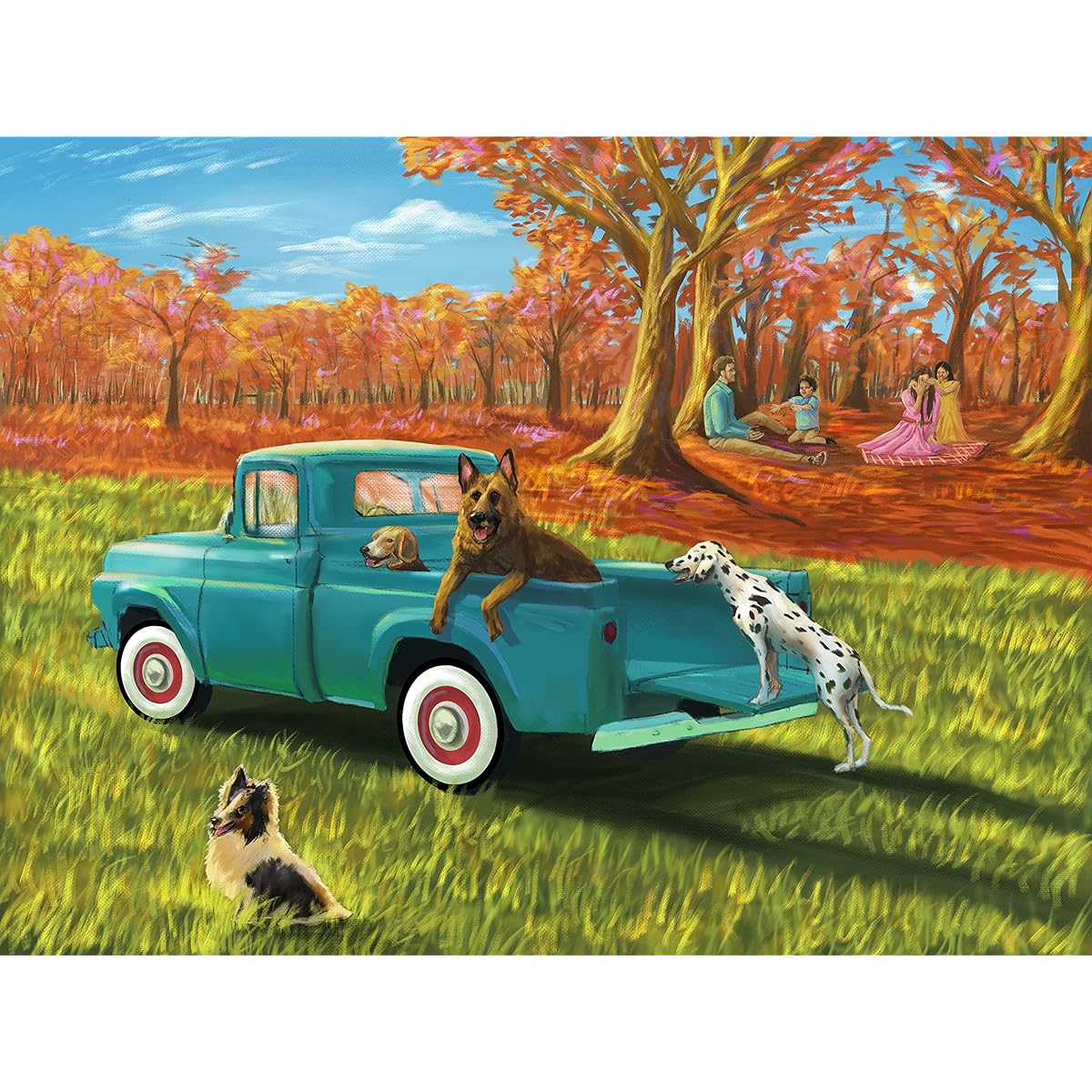 GoodDay Puzzles 48 Piece Jigsaw Puzzle for Autumn Picnic Dementia/Alzheimer's Activities Easy Puzzle for Adults Gift for Seniors