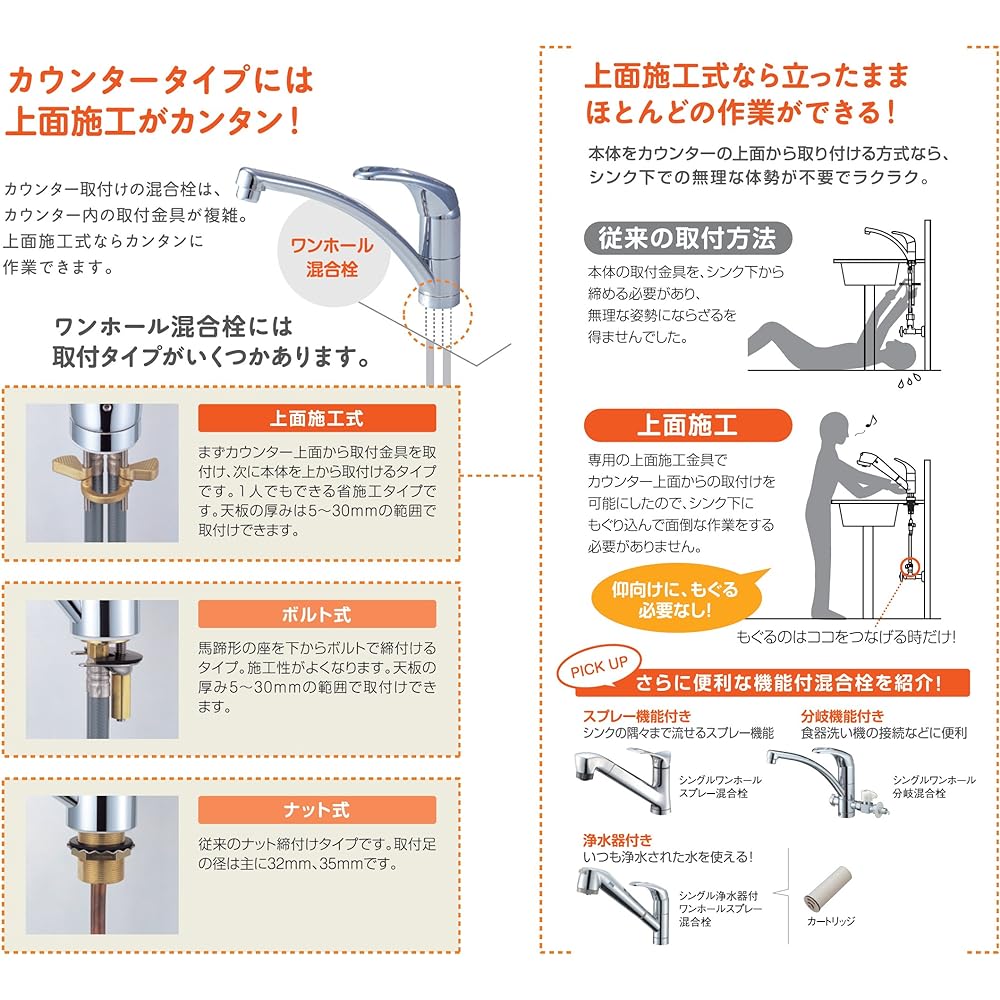 SANEI Kitchen Single One Hole Spray Branch Mixing Faucet Hot Water Branch K87000BTJV-13
