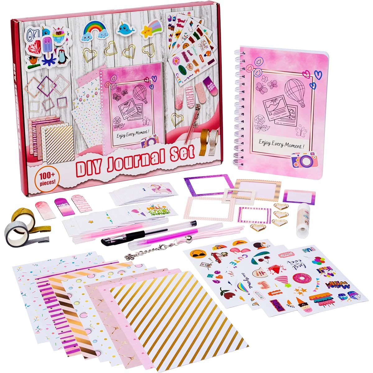 FINcredible DIY Journal Kit Photo Journal Kit Journal Set DIY Journal Set for Ages 6 and Up, 34.5X26.5X3.5 cm