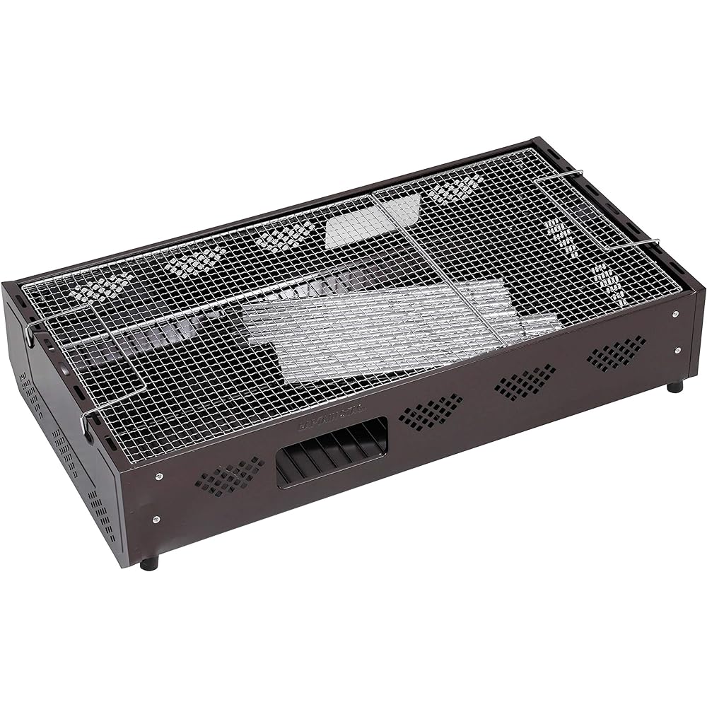 Captain Stag (CAPTAIN STAG) BBQ Stove Grill Fast BBQ Grill 2 High/Low Height Levels with Charcoal Spout