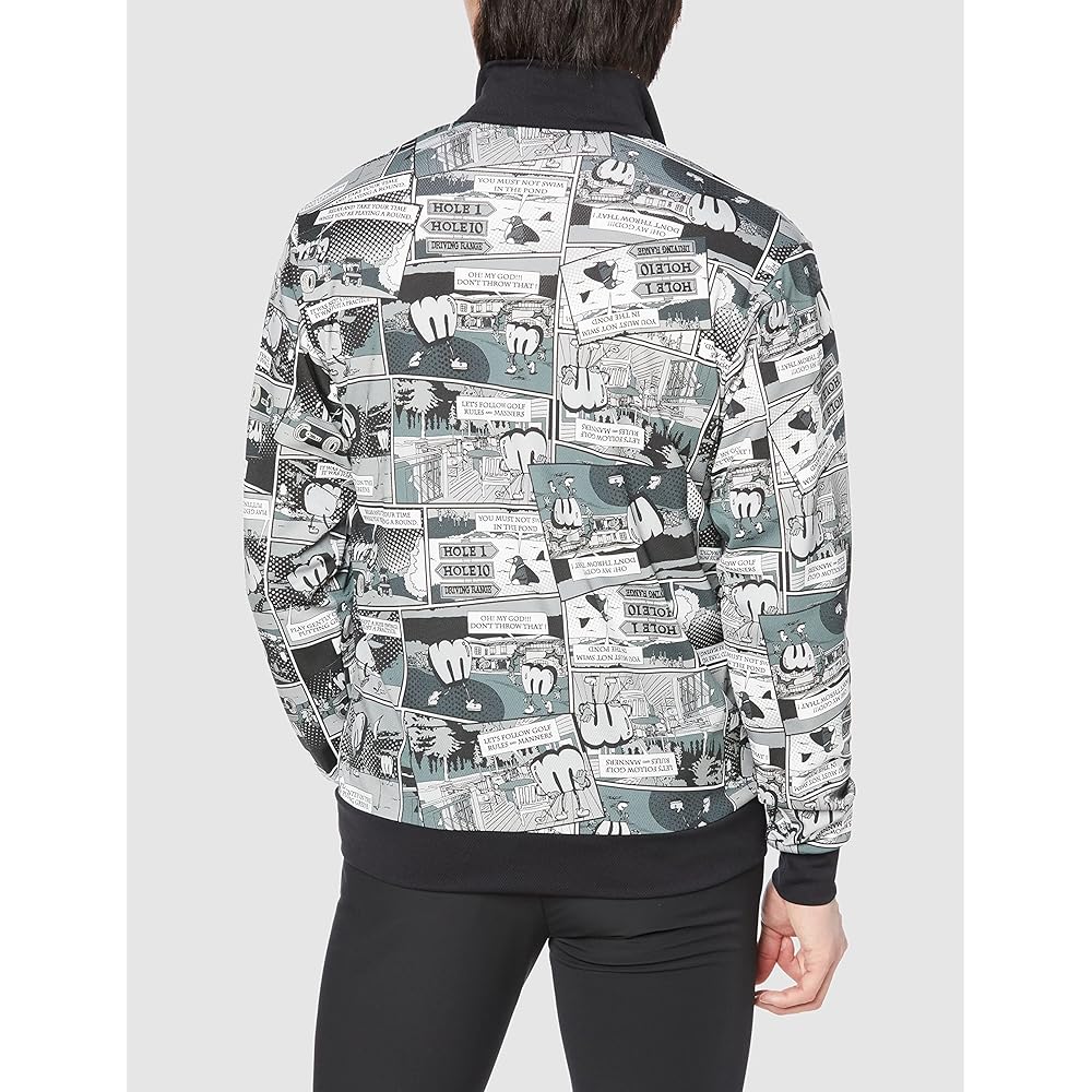 [Munsingwear] Jacket [ENVOY] Sweat Absorbent Quick Drying Stretch M-Boy Comic Pattern Mesh Outerwear Golf MEMVJL50 Men's