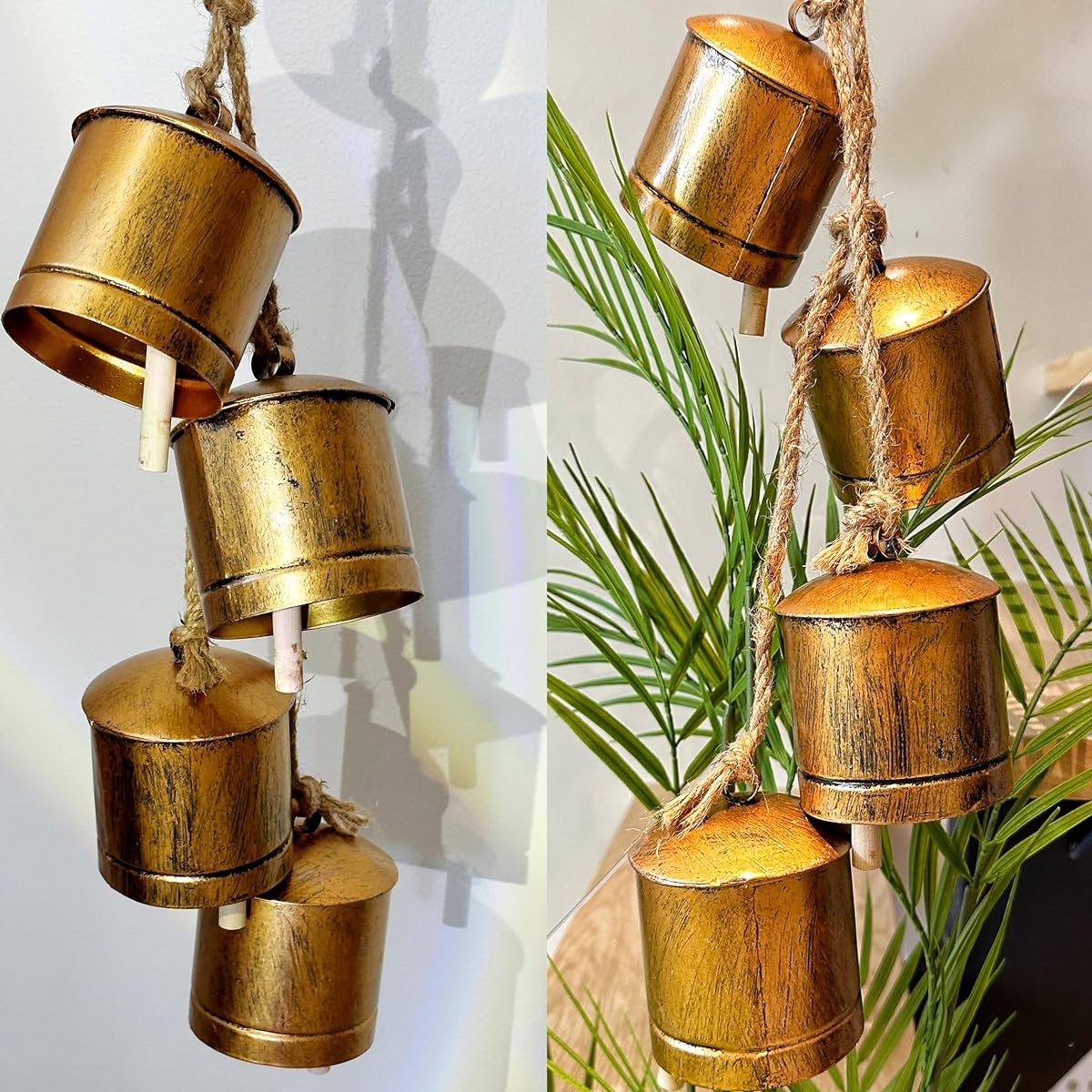 Handmade Rustic Christmas Bell Christmas Bell Craft Bell Christmas Bell Garland Copper Bell for Christmas Tree Gift for Mom Gift for Grandma