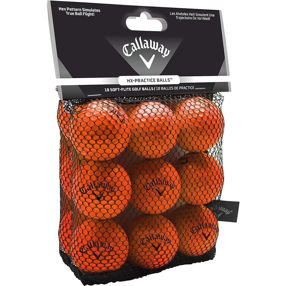 Callaway Practice Ball Callaway HX Practice Ball 18 Pack 070021500053 Orange