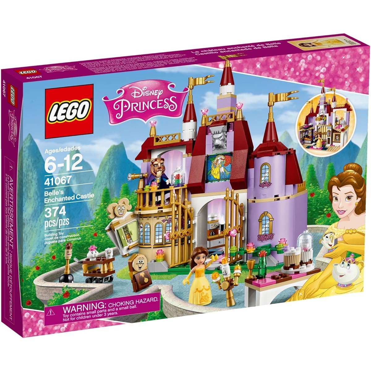 LEGO Disney Princess 41067 Belle's Enchanted Castle Building Kit (374 Piece) LEGO Disney Princess Beauty and the Beast Belle's Magical Castle Kit [Parallel Import]