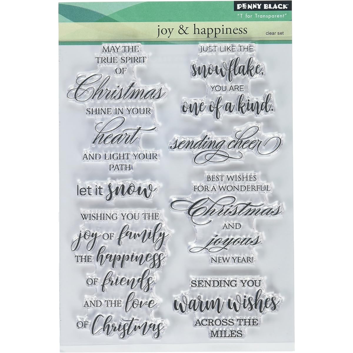 Penny Black Series Clear Stamp Set 30-440 Joy & Happiness