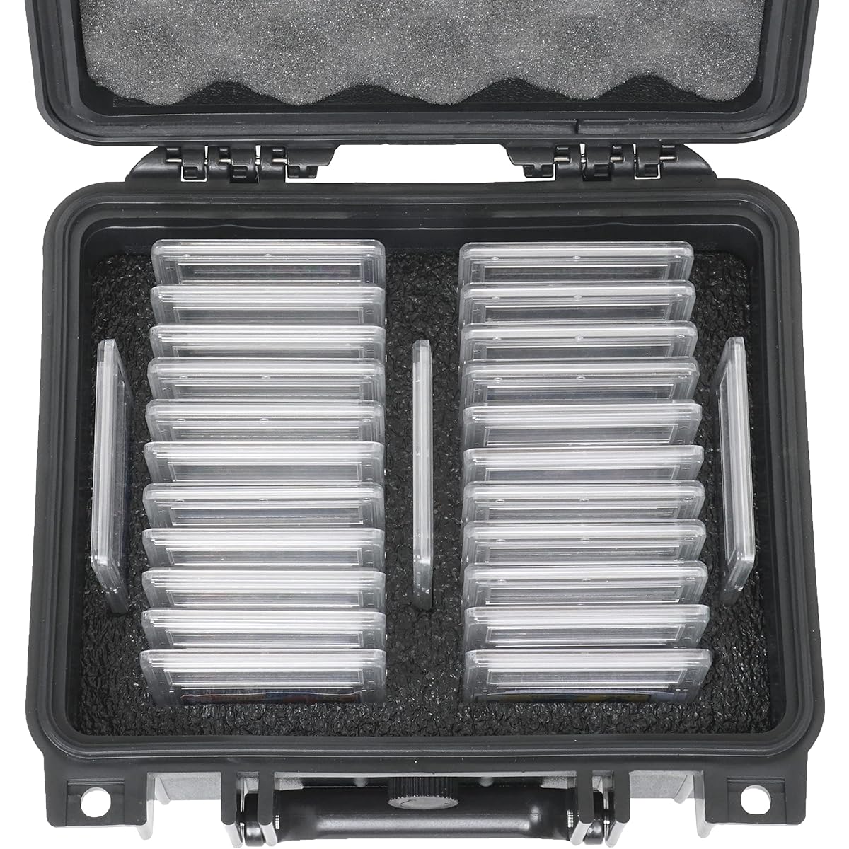 Case Club 25-41 Graded Card Slab Carry Case - Slotted Storage Fits PSA/BGS/FGS/SGC Graded Slabs - Sports/Trading Collector Box for Graded Cards - Travel Holder for Slabs/Sleeves/Loose Cards