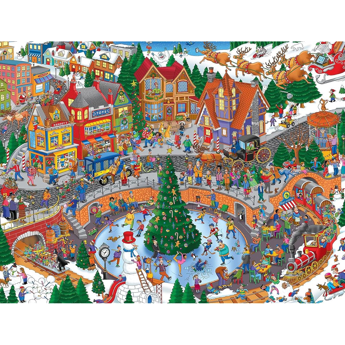 Springbok's 400 Piece Family Jigsaw Puzzle Holiday Havoc - Made in the USA