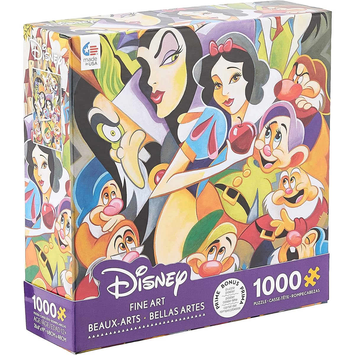Ceaco Disney Fine Art Snow White Enchanted Jigsaw Puzzle 1000 Pieces Multicolor 5 Inch