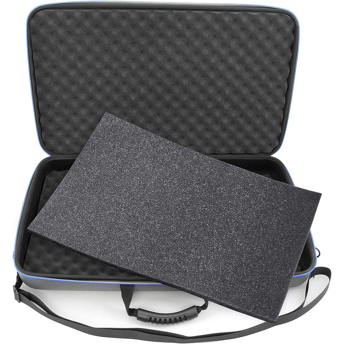 CASEMATIX DJ Controller Case Compatible with Native Instruments Traktor Kontrol S4 Mk3 Pioneer DJ DDJ-SB3 Mixer, etc. Padded Foam Hard Gray Carrying Case Only