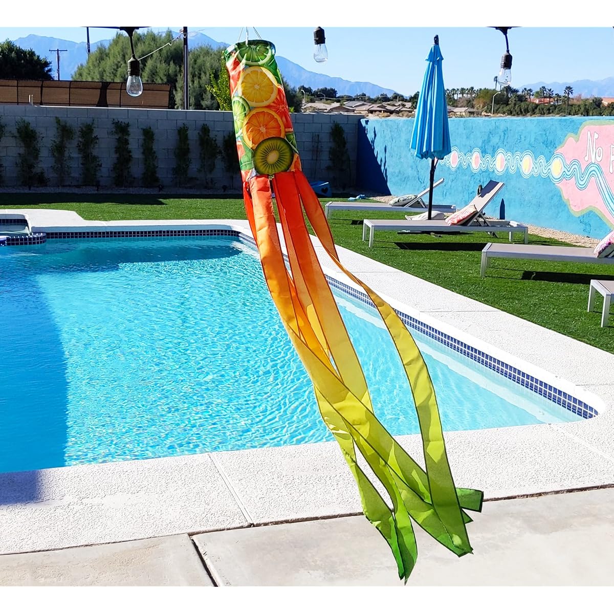 Madrona Brands Slice of Summer Windsock, Durable Outdoor Hanging Yard Decor, 60 Inch