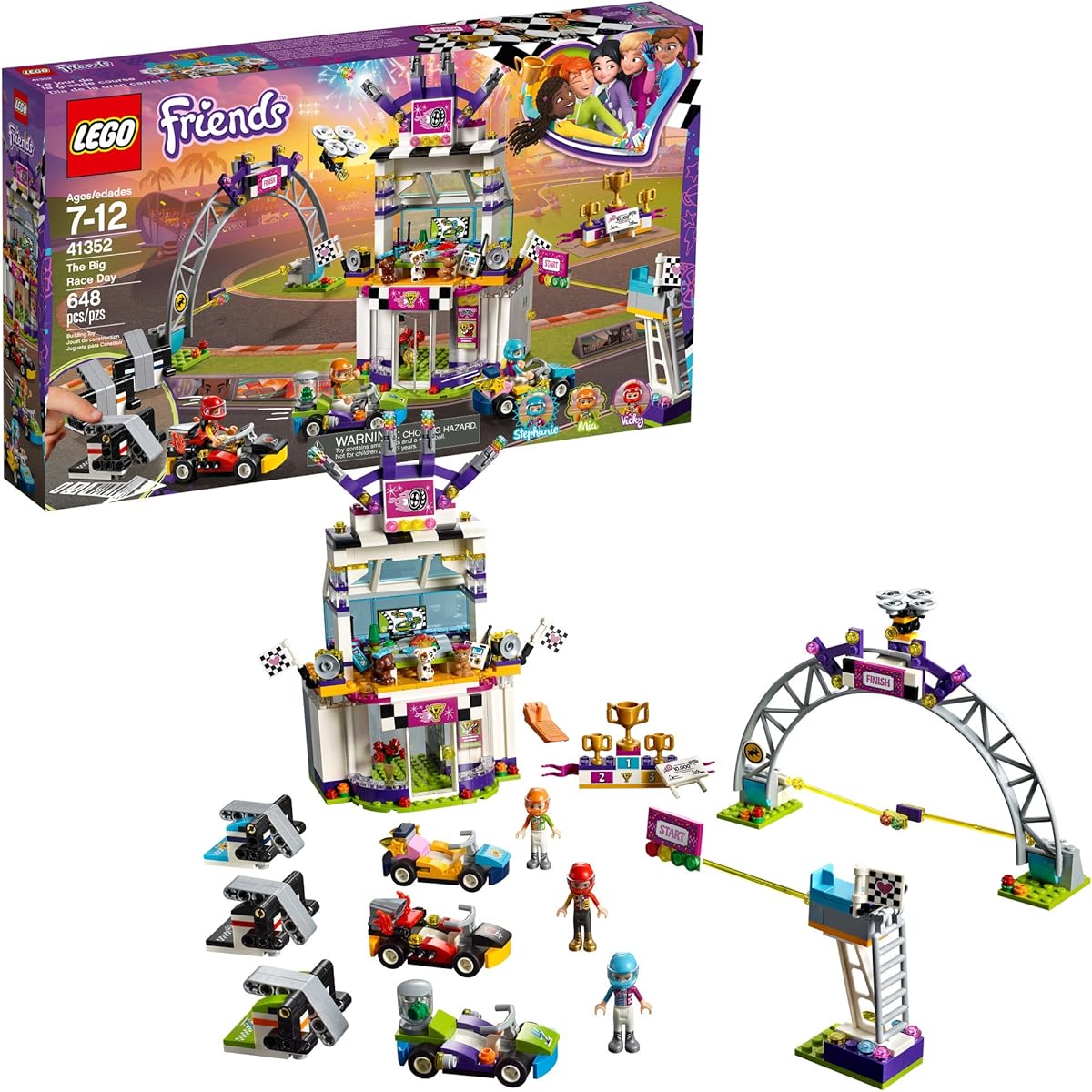 LEGO Friends the Big Race Day 41352 Building Kit (648 Piece), Multicolor
