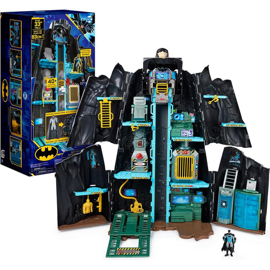 DC Comics Batman Battech Batcave Giant Transforming Playset with 4" Batman Figure and Accessories Toys for Boys Ages 4+