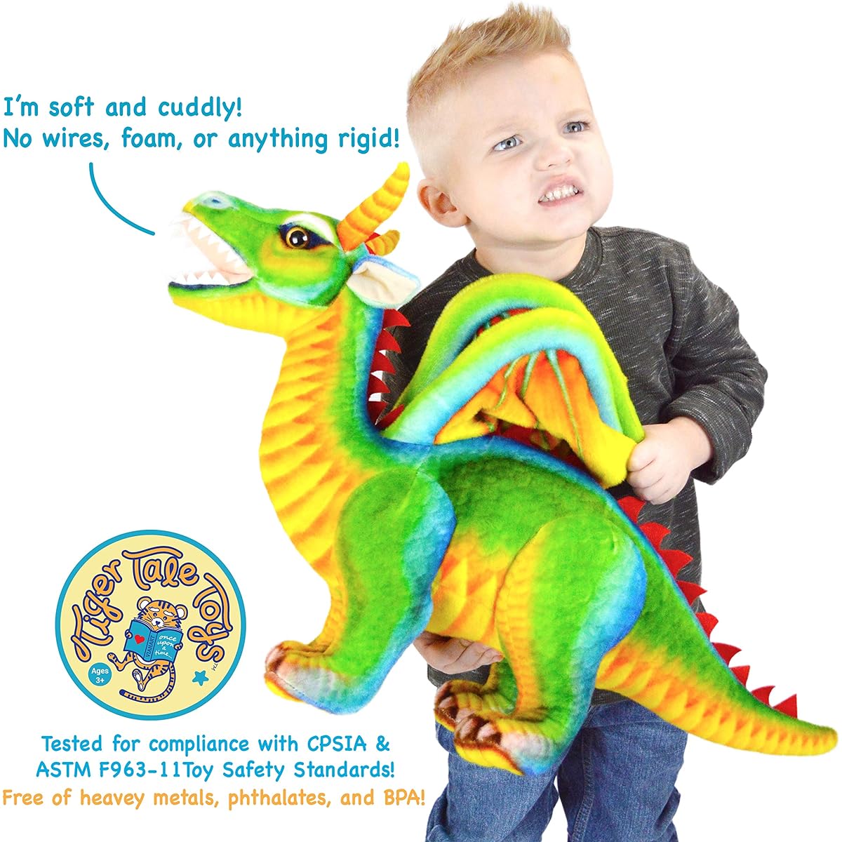 Tiger Tale Toys Drevnar Dragon Plush Toy 24"