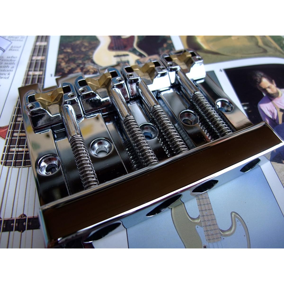 [Genuine Product] HIPSHOT Base Bridge KICKASS 4-String Chrome BR/KICKASS C