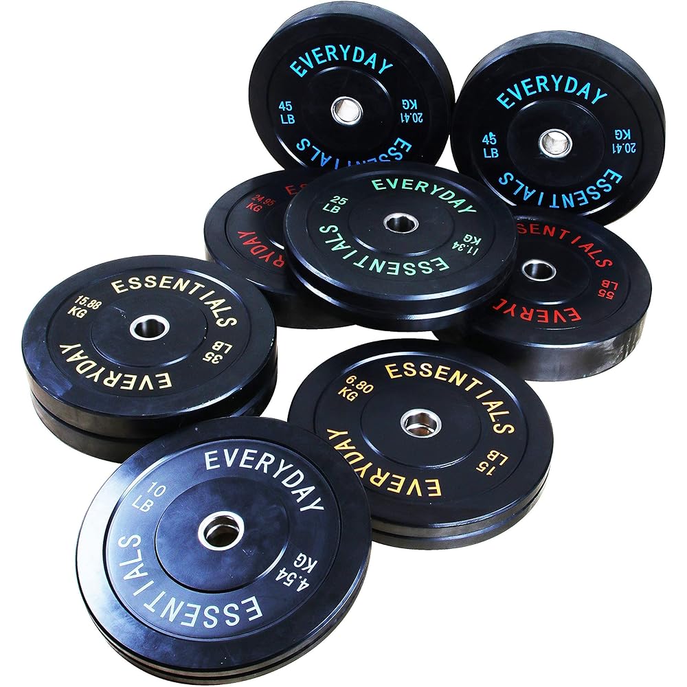 Balance From Weight Plate Everyday Essentials Color Coded Olympic Bumper Plate W Steel Hub Black [Regular Japanese Import Product] BLK-BP