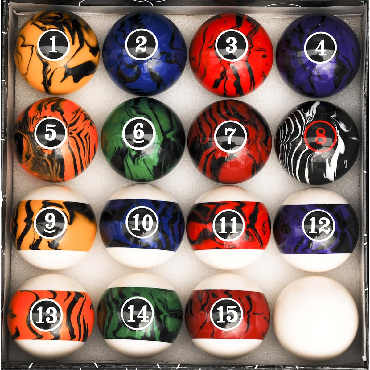 Pool Table Billiard Ball Set (Regular Size) by Iszy Billiards [Parallel Import]