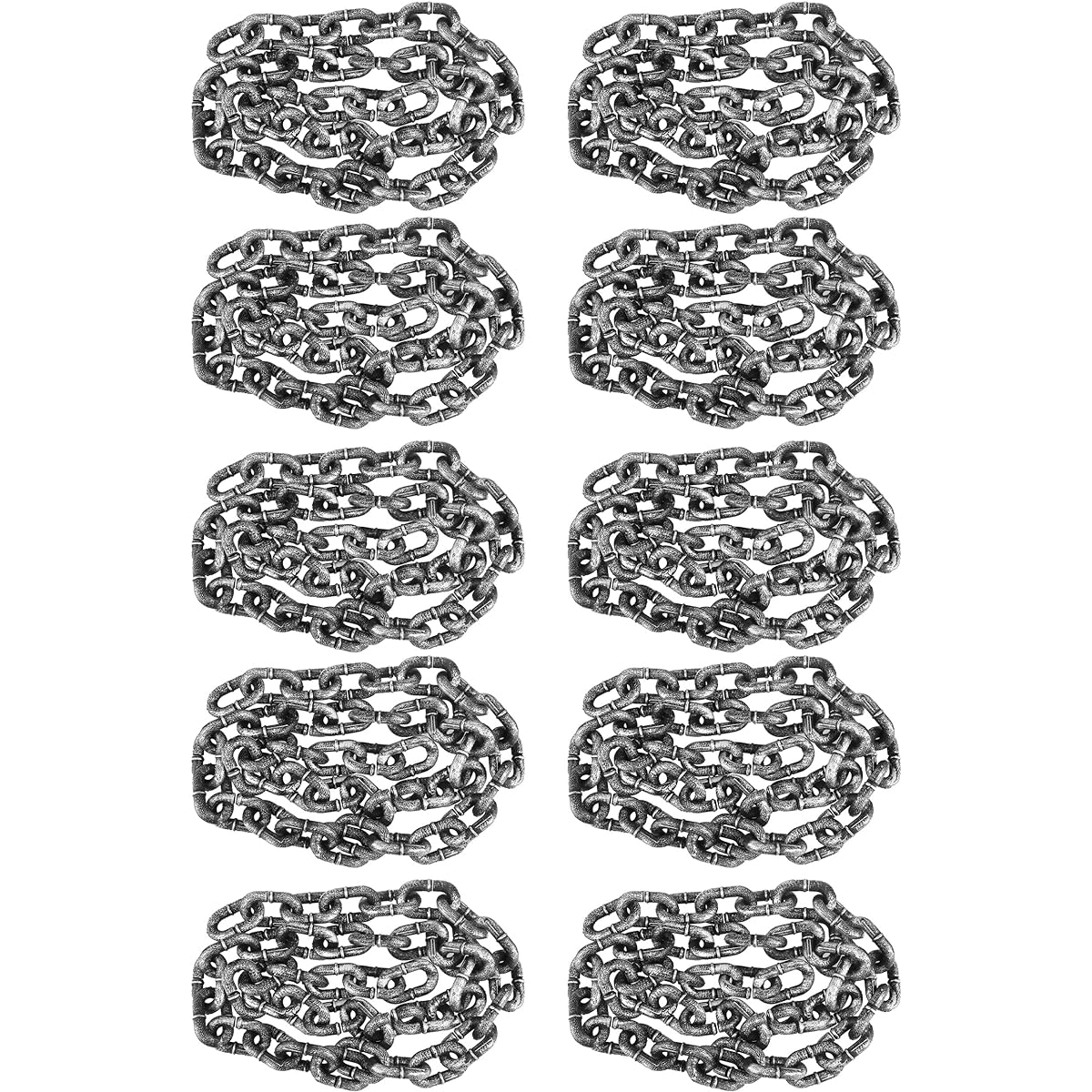 Haconba 10 Pack Halloween Chains Plastic Chains Halloween Props Prison Chains Toys for Halloween Party Indoor Outdoor Decoration 6ft