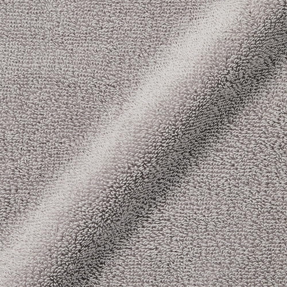 MUJI Plump Pile Bath Towel, Set of 4, 60 x 120cm, Light Gray/Soft 83429553