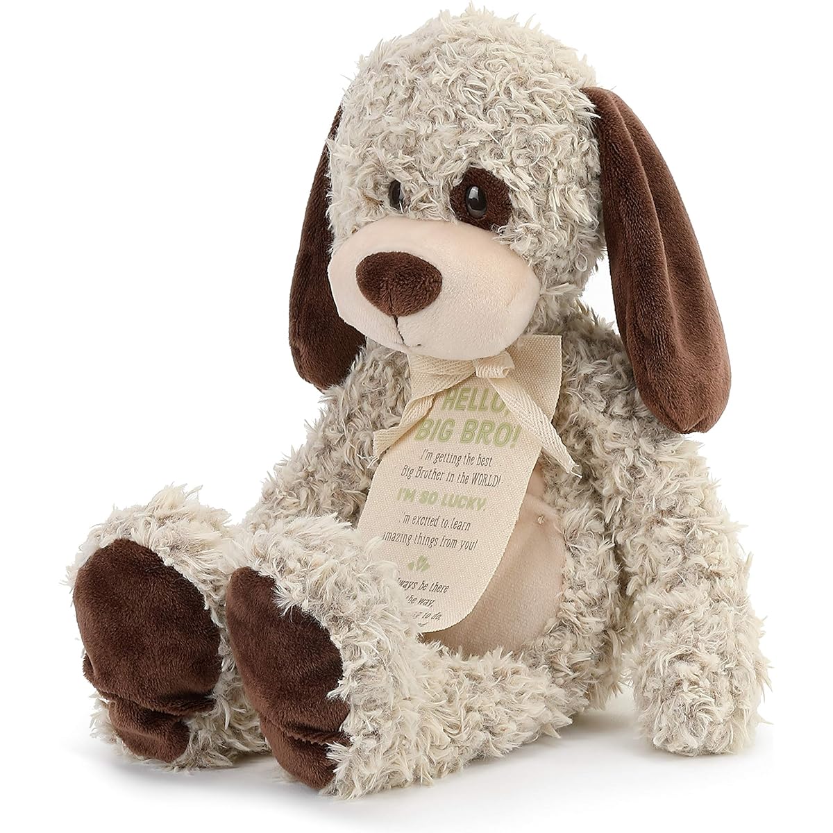 DEMDACO Big Brother Puppy Soft Brown 13" Plush Stuffed Animal Figure Toy