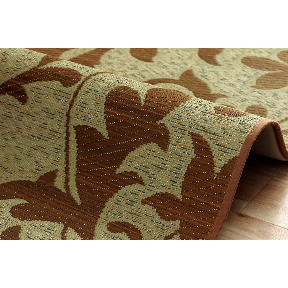 Ikehiko Corporation Ikehiko Rush Entrance Mat Rug Rectangle F Nem Beige Approx. 70 x 120cm Humidity Adjustment Antibacterial and Deodorizing Effect Made in Japan Made in Kyushu Anti-Slip 1081980024704