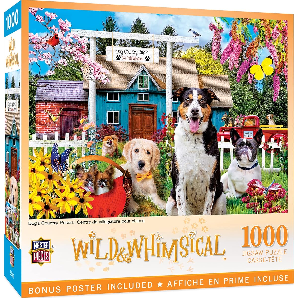 MasterPieces Jigsaw Puzzle 1000 Piece for Adults, Families and Kids - Dog Country Resort - 19.25"x26.75"