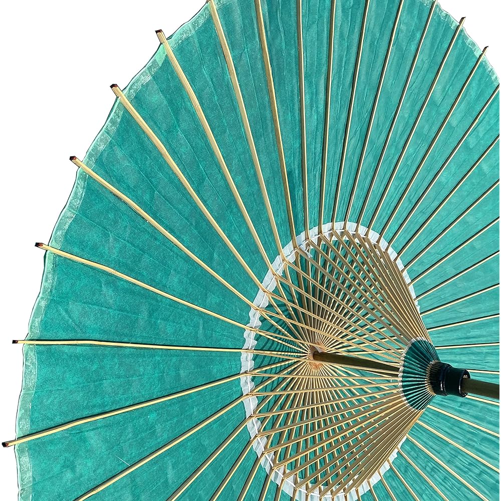 Yamamoto Bamboo Craftsman (YAMAMOTOTAKIZAYIKUYA) Hannari Waterproof Japanese Umbrella Umbrella Made in Japan Vinyl Coating (Green)