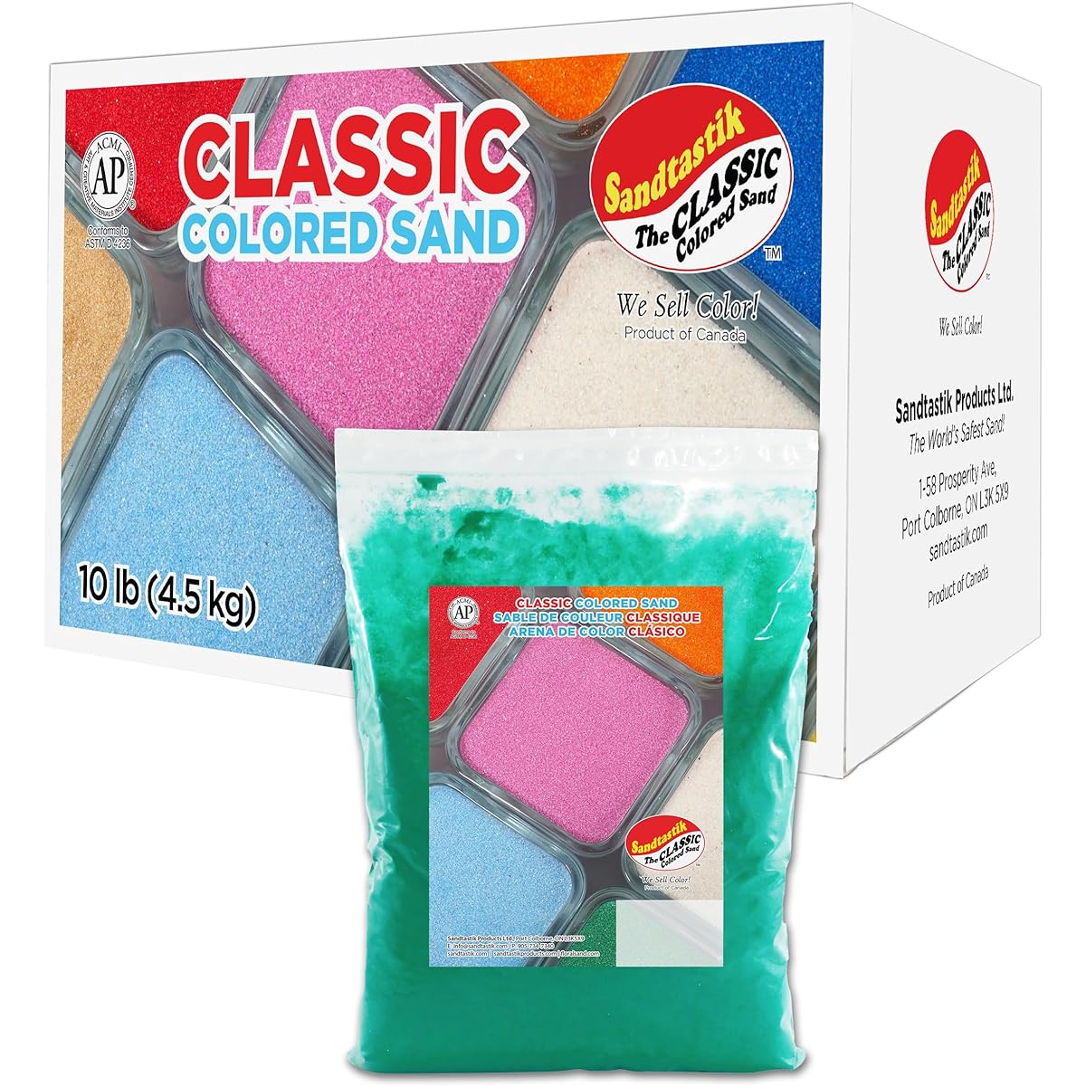 Sandtastik Classic Colored Sand, 10 lbs, Green