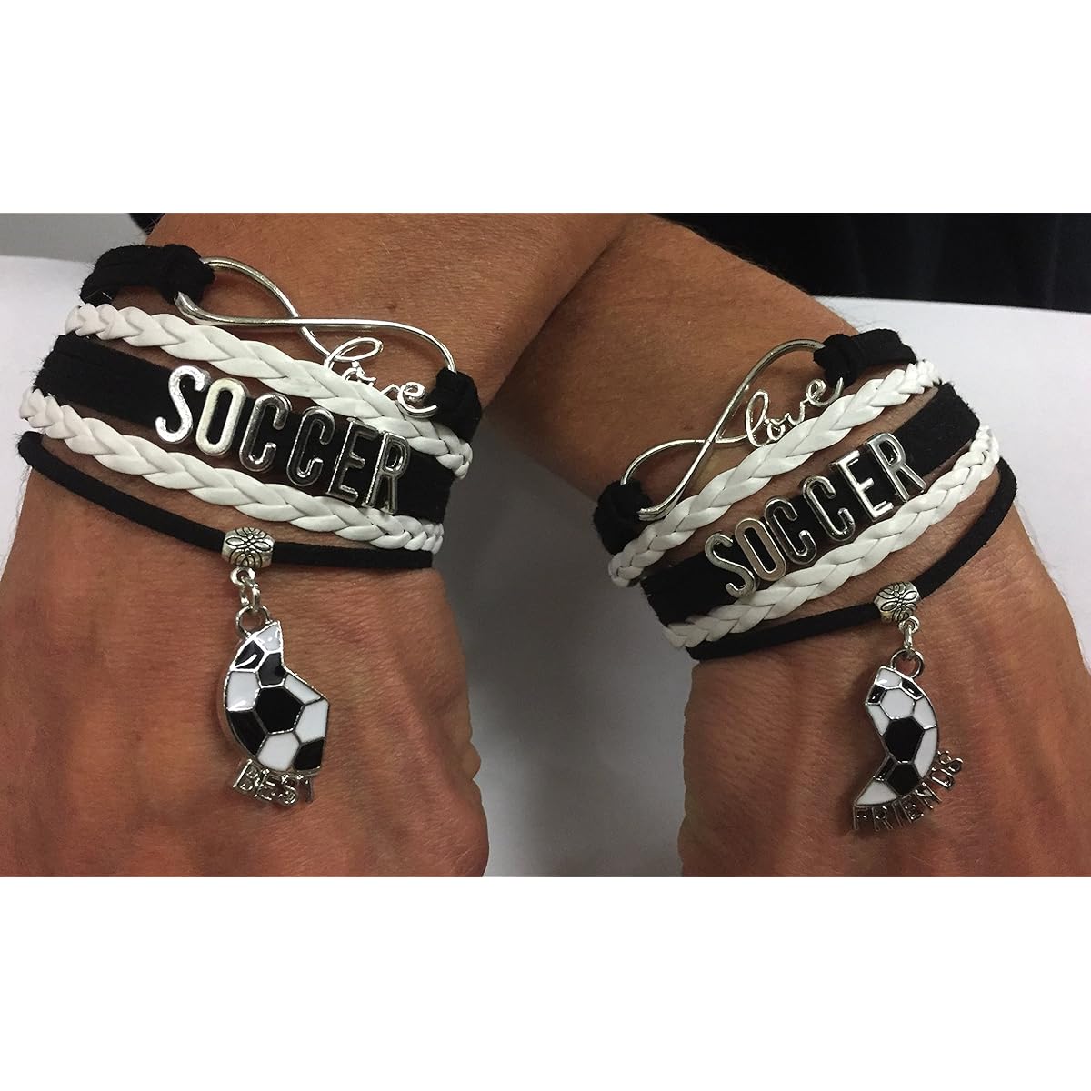 Infinity Collection Soccer Best Friend Bracelet - Soccer Gifts Soccer Jewelry - The Perfect Soccer Gift for Your Best Friend